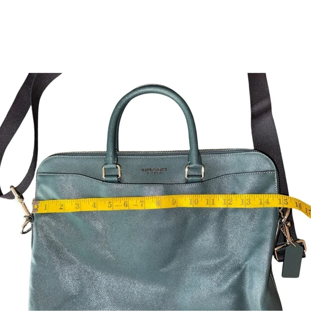 NWOT New Coach Beckett Forest Green Portfolio Briefcase